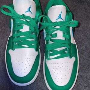 Jordan Women Sneakers in Green and White